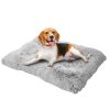 Fluffy Dog Crate Pad, Plush Faux Fur Dog Bed For Extra Large Dogs, Calming XL Dog Bed For Crate, Soft Warm Dog Crate Mat With Non-Slip Bottom, Grey